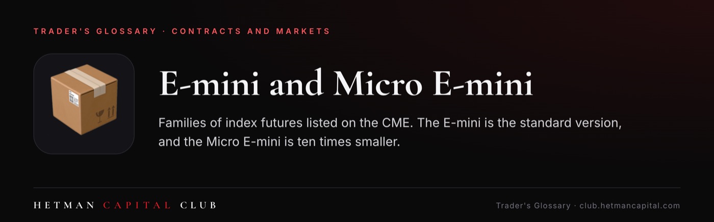 E-mini and Micro E-mini
