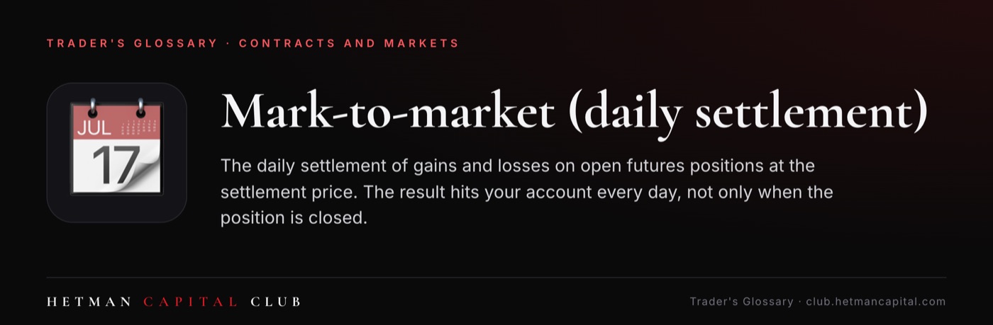Mark-to-market (daily settlement)
