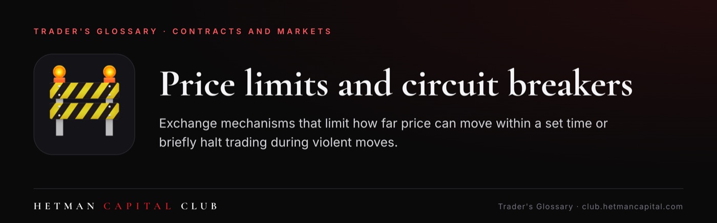 Price limits and circuit breakers